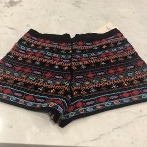 Zara embroidered shorts